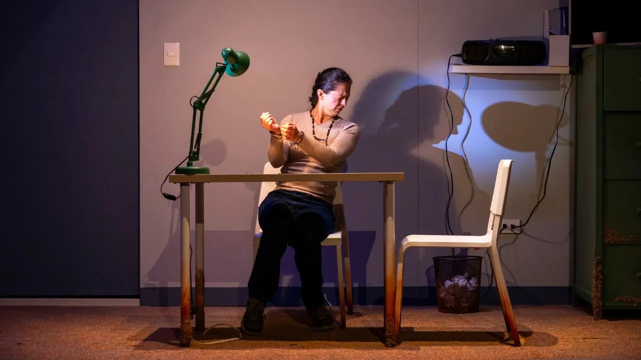 Una escena de la obra Arena en la boca.